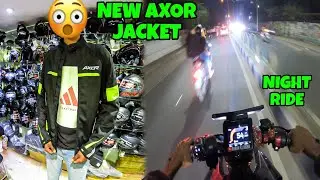 New AXOR JACKET 🔥// Axor Best Riding Jacket // Duke250 Night Ride 🤯#rider #motovolgger #duke250 