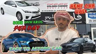 Cheapest rent a car in Dubai Golden car on rent in Abu Dhabi complete process with Price Dubai vlog