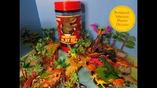 Prehistoric Dinosaur Playset Diorama Small World Scene