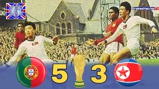 Portugal 5-3 North Korea (Greatest Comeback) World Cup 1966 Highlights & Goals HD