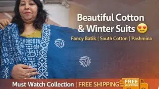 Beautiful Cotton & Winter Suits 😍 | Fancy Batik | South Cotton | PashminaMust Watch Collection |