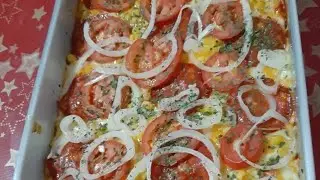 Pizza 🍕 de liquidificador rapida e economica#receitas #deliciasdacozinha #pizza#bolos#fouyou 
