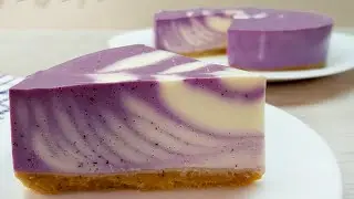 Торт ЗЕБРА без выпечки, без муки! Как сделать этот отличный черничный пирог легкий рецепт #176