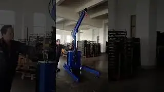 Sinolift Customized Electric foldable shop crane delivered to france #warehouse #crane