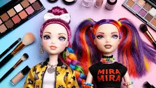 Rumi & Mira Colorful Makeup ASMR 😈✨ K-Pop Demon Hunters Inspired (No Talking)