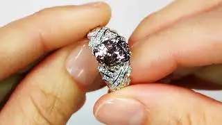 Pink Tanzanite Ring at 3.02 carats by Kat Florence. KF06620