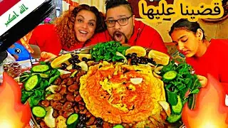 5 كيلو تحدي تشريب باكله بالدهن وبيض والخبز العراقي !!  🇮🇶