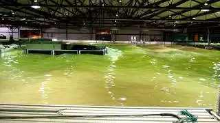 Auqafence Flood Protetcion Products in Action - Huge Waves Hit the Flood Wall