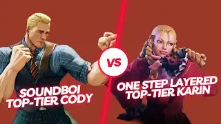 SFV CE ▰ Soundboi (Cody) vs OneStepLayered (Karin) ▰ Street Fighter 5 Top Tier Gameplay