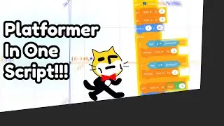How To Make A 1 SCRIPT PLATFORMER In Scratch!