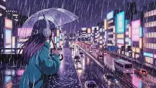 Rainy Night Lofi 🌧️ Japanese Neon City | Chillhop Study Beats