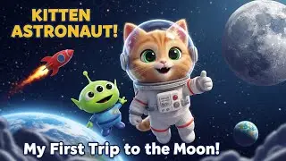 Kitten in Space Cartoon | Fun Rocket Ship Adventure for Toddlers 🌌🐈