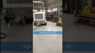 high pressure waterjetting pump on test