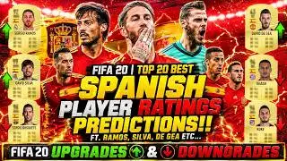 FIFA 20 | TOP 20 BEST SPANISH PLAYER RATINGS!! FT. RAMOS, SILVA, DE GEA ETC... (FIFA 20 UPGRADES)