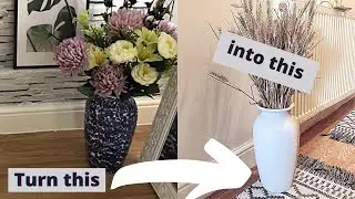 Upcycle old vase into a modern Nordic decor accessory - Thrift store vase upcycling into Nordic vase