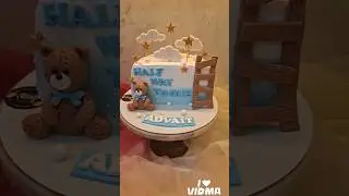 6 month bday cake for baby boy#new design #trending #birthdaycake #pineappleflavour #viral