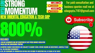 STRONG MOMENTUM | EDU STOCK ANALYSIS | NEW ORIENTAL EDUCATION STOCK