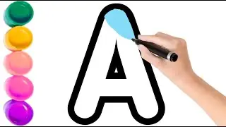 A to Z, Kids rhymes, collection for writing along dotted lines for toddler,Aphabet,ABC song,ABCD,589