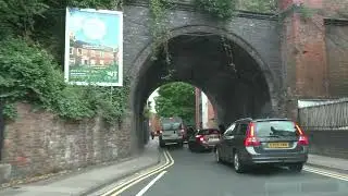 Driving On Foregate Street, Pierpoint Street, Sansome Walk & City Walls Road, Worcester England