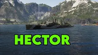 The cruiser hector in world of warships legends.