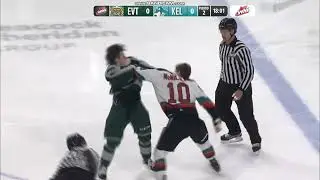 Turner McMillen steps out of the box and gives Kaden Hammell a fine how do you do