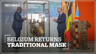 Belgian king returns a traditional mask to Democratic Republic of Congo