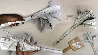 How to Make a Newspaper Broom | Newspaper Craft Ideas Very Easy | Newspaper Best Out of Waste Easy