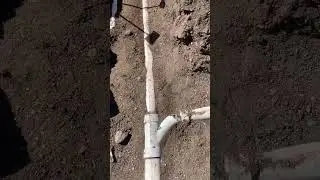 Underground plumbing at pool amenity
