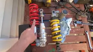 KTM 390 Duke with 99-02 Yamaha R6 Rear Shock installation discussion.