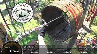 Park Linowy 75 - Linolandia, Kryspin&oacute;w - Trasa czerwona 24.08.2019