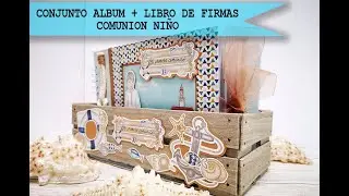 ALBUM Y LIBRO DE FIRMAS COMUNION NIÑO