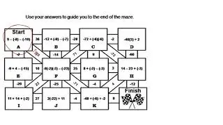 INTEGERS MAZE