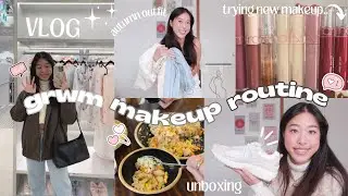 natural makeup routine ✨ GRWM ✨ to explore melbourne (eat delicious food hehe)!! | vlog