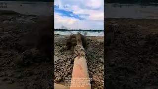 Powerful Dredging Machine: Excavating and Moving Sediment