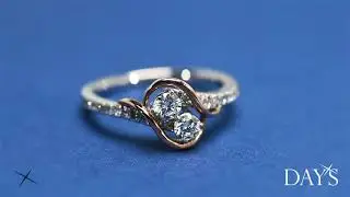 Two Stone Diamond Ring in 14kt White and Rose Gold (1/2ct tw)