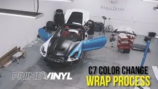 TWO TONE CAR WRAP!! C7 Corvette Vinyl Wrap