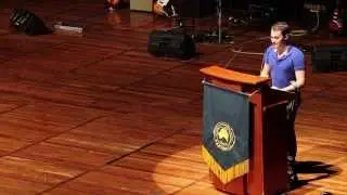 Guest Speaker Aaron Zweig at AISHK's 2013 Sports Awards Ceremony