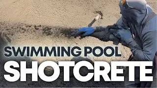 Shotcrete for Swimming Pool Construction. Very satisfying part of the process!