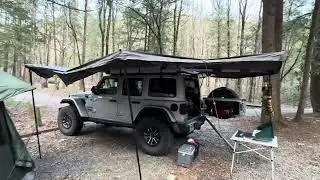 Overland Vehicle Systems 270 awning on my 2024 Jeep Wrangler!