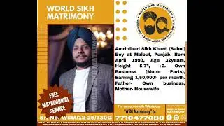 WSM/12-25/130G For the contact details WhatsApp World Sikh Matrimony @ 7710477088 (10am - 6pm)