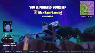 AlexRamiGaming 2018 Fortnite stream fail