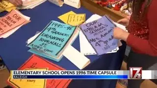 Raleigh elementary school opens time capsule