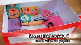 Beautiful First Aid box⛑️🏥👩🏻&zwj;⚕️ made with craft papers#crafts#artandcraft#firstaid#youtube#newvideo