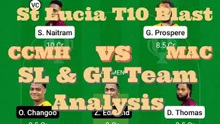 St Lucia T10 Blast CCMH vs MAC Dream 11 Team Prediction || CCMH vs MAC Dream 11|| CCMH vs MAC Dream