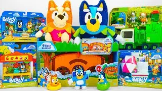Bluey Toy Collection ASMR 💙 Bluey Beach Family Beach Day & Bluey Dump Truck Bluey Gabage Truck