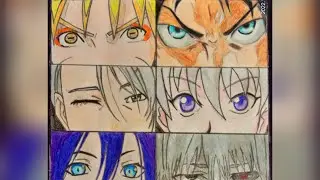 I try to Draw 8 random Anime Characters. #MyFirstVideo #PsychKo #AnimeLover