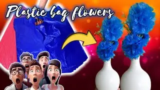 Plastic bag flowers #plastic #bag #flowers #craft #diy #tutorial #beauty #nature #india #artandcraft