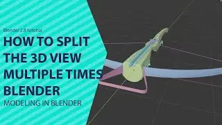 how to split your 3d view into multiple views in blender 2.8 tutorial