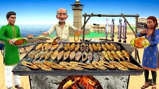 Biggest Tawa Masala Fish Fry Cooking Famous Street Food Hindi Kahani Moral Stories New Comedy Video