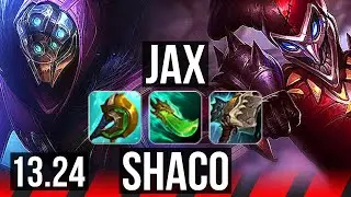 JAX vs SHACO (TOP) | 76% winrate, 6 solo kills | KR Master | 13.24